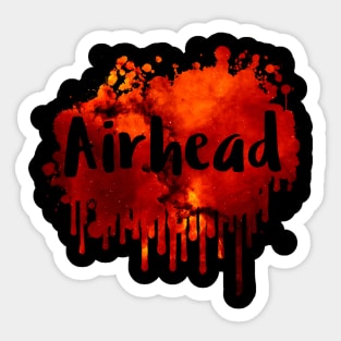 Airhead Funny 80's graphic Sticker